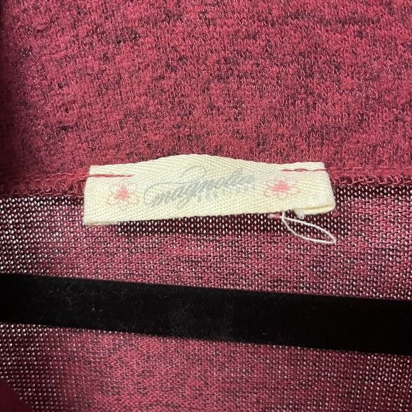 Magnolia Boutique Button Cowl Neck Tunic Sweater Heather Red Women's Size Medium - Picture 4 of 5